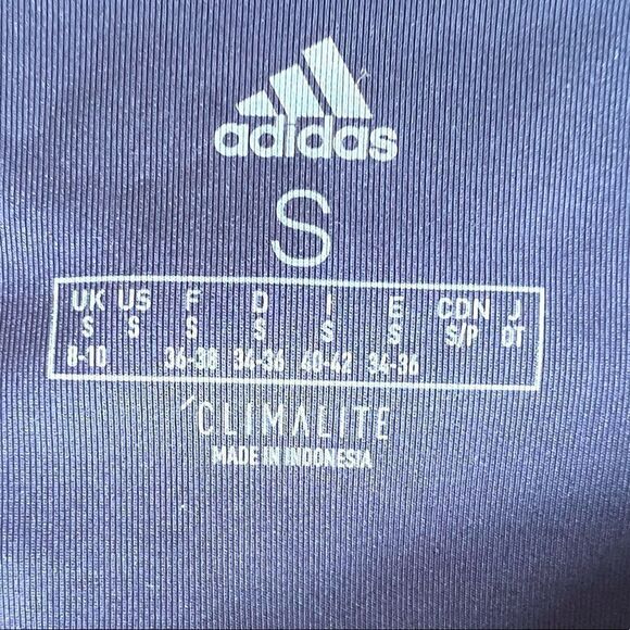 Adidas New Climalite Three Stripe Athletic Leggings S - Picture 11 of 13